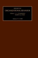 Research in Organizational Behavior, Volume 11 0892329211 Book Cover