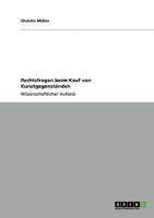 Rechtsfragen beim Kauf von Kunstgegenständen 3640246853 Book Cover