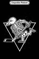 Composition Notebook: Halloween Penguin Skeleton For Hockey Fans Journal/Notebook Blank Lined Ruled 6x9 100 Pages 1706421591 Book Cover