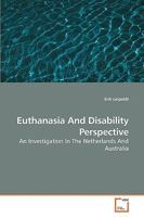 Euthanasia And Disability Perspective 3639247159 Book Cover