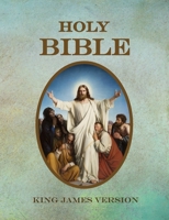 Holy Bible King James Version: beautifully, with a background of Jesus on each page. including 36 note pages. Old and new testament. B08ZDSDP4G Book Cover