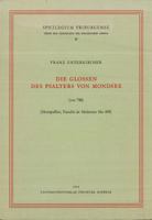 Die Glossen Des Psalters Von Mondsee: (Vor 788) 3402135507 Book Cover
