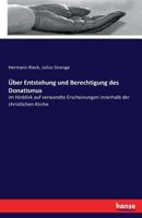 Uber Entstehung Und Berechtigung Des Donatismus 3743663171 Book Cover