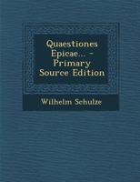 Quaestiones Epicae... 1018688242 Book Cover