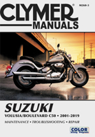 Suzuki Volusia/Boulevard C50 (2001-2019) Clymer Repair Manual: Maintenance * Troubleshooting * Repair 1620923807 Book Cover