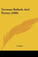 German Ballads and Poems 0526713178 Book Cover