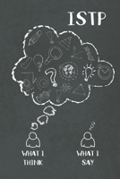 Istp: What I Think, What I Say: ISTP Gifts - MBTI Lined Notebook Journal Featuring a Black Chalkboard 1705883745 Book Cover