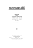 Hurricane Katrina: community rebuilding needs and effectiveness of past proposals B083XX4FFK Book Cover