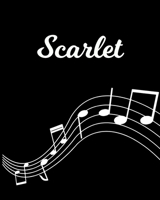 Scarlet: Sheet Music Note Manuscript Notebook Paper Personalized Custom First Name Initial S Musician Composer Instrument Composition Book 12 Staves a Page Staff Line Notepad Notation Guide Create Com 1704090946 Book Cover