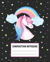 Composition Notebook: Adorable Horse Themed Wide Ruled Composition Notebook For All Horse Lovers. An Adorable Gift For Kids, Teens, Boys & Girls 166130799X Book Cover