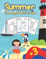 Summer Coloring Book For Kids: Summer Beach Coloring Book For Children For Fun And Learn Activity Kids Special Edition. B08CWM8R1N Book Cover