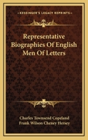 Representative Biographies of English Men of Letters 1345020198 Book Cover