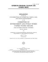 Superfund program: cleanups and funding issues 1673847528 Book Cover