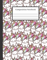 Composition Notebook: Adorable Wide Ruled School Journal with 100 Pages and a Cute Unicorn Pattern Design for Students, Teachers, Adults, Kids or Teens who love writing in 8x10 Perfect Christmas/Birth 1711802158 Book Cover