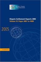 Dispute Settlement Reports 2005 0521885973 Book Cover