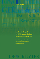 Redewiedergabe in Fruhneuzeitlichen Hexenprozessakten (Studia Linguistica Germanica) (German Edition) 3110190974 Book Cover