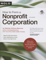 How to Form a Nonprofit Corporation (How to Form Your Own Nonprofit Corporation) 1413313868 Book Cover