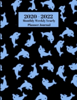 2020 - 2022 Monthly Weekly Yearly Planner Journal: Blue Dolphins Fish Swimming Design Cover 2 Year Planner Appointment Calendar Organizer And Journal Notebook 1697650716 Book Cover