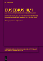 Eusebius Schrift 'Peri Ton Topikon Onomaton' 3110315653 Book Cover