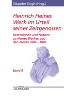 Heinrich Heines Werk Im Urteil Seiner Zeitgenossen: Rezensionen Und Notizen Zu Heines Werken Aus Den Jahren 1846 1848 3476019691 Book Cover
