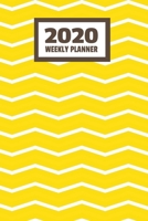 2020 Weekly Planner: January 2020 - December 2020, Calendar Agenda And Daily Schedule - Yellow Chevron Pattern (6"x9") 1701871033 Book Cover