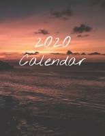 2020 Calendar: Monthly 2020 Calendar with Sunset Pictures, Hawaiian Sunset Cover 1082897442 Book Cover