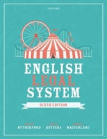 English Legal System 6e Paperback 0198898509 Book Cover