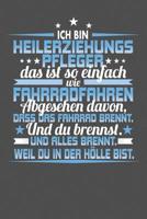 Ich Bin Heilerziehungspfleger Das Ist So Einfach Wie Fahrradfahren. Abgesehen Davon, Dass Das Fahrrad brennt. Und Du Brennst. Und Alles Brennt. Weil Du In Der H�lle Bist.: Punktiertes Notizbuch mit 12 1072174774 Book Cover
