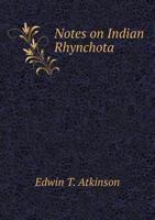 Notes on Indian Rhynchota 5518706103 Book Cover