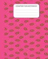 Composition Notebook: Pink Lips Notebook, Wide Ruled School Notebook, Homes School Notebook For Students, Teens, 7.5 x 9.25 Inches 1678546496 Book Cover