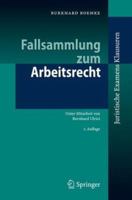 Fallsammlung Zum Arbeitsrecht 3540369805 Book Cover