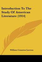 Introduction To The Study Of American Literature 0530444143 Book Cover