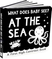 What Does Baby See? - At The Sea (A High Contrast Board Book, Padded) 1441343911 Book Cover