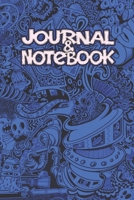 Doodle Blue Journal and Notebook: 120 Lined Pages - 6 x 9 1660371414 Book Cover