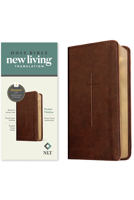 NLT Pocket Thinline Bible, Filament Enabled (Leatherlike, Brown Cross, Red Letter) B0GQP4DPWN Book Cover