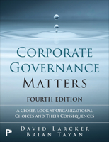 Corporate Governance Matters 4th Edition 0135463106 Book Cover
