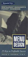 Menu Design: Restaurant Manager's Pocket Handbook Series (Nation's Restaurant News) 0867307544 Book Cover