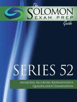 The Solomon Exam Prep Guide: Series 52 - Municipal Securities Representative Qualification Examination 161007050X Book Cover
