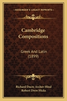 Cambridge Compositions: Greek and Latin 1358260842 Book Cover