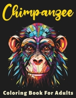 Chimpanzee Coloring Book For Adults: Stress Relief For Women Men Teens and Seniors Relaxation With 50 Unique Chimpanzee Designs B0CPMJKDDK Book Cover