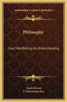 Philosophy Or God Manifesting As Understanding 1425459145 Book Cover