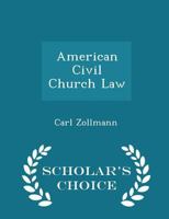 American Civil Church Law 1017950377 Book Cover