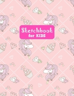 Sketchbook for Kids: Cute Unicorn Large Sketch Book for Drawing, Writing, Painting, Sketching, Doodling and Activity Book- Birthday and Christmas Gift Ideas for Kids, Girls, Boys, Teens and Women - Li 1655661477 Book Cover