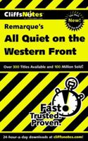 Cliffsnotes All Quiet on the Western Front 0764586718 Book Cover