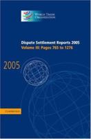 Dispute Settlement Reports 2005 0521885973 Book Cover
