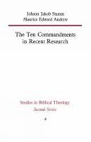 The Ten Commandments in Recent Research 0334016061 Book Cover