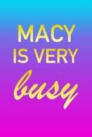 Macy: I'm Very Busy 2 Year Weekly Planner with Note Pages (24 Months) Pink Blue Gold Custom Letter M Personalized Cover 2020 - 2022 Week Planning Monthly Appointment Calendar Schedule Plan Each Day, S 1707987157 Book Cover