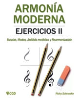 Armonía Moderna, Ejercicios II: Escalas, Modos, Análisis melódico y Rearmonización. 1720162859 Book Cover