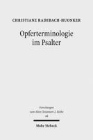 Opferterminologie Im Psalter 316150433X Book Cover