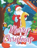 Merry Christmas: Coloring Book For Adults (Black Background) B08L9SWF5Q Book Cover